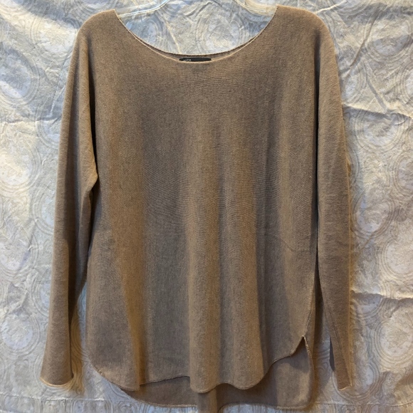 VINCE. Scoop Neck Cashmere Blend Tunic Sweater
